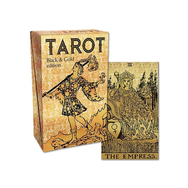 Tarot Black and Gold Edition - Capa e Carta 